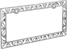 BELL AUTOMOTIVE Chrome Die-Cut Design License Plate Frame 22-1-46455-8
