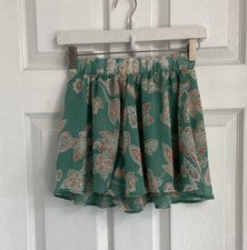 Show Me Your MuMu Carlos Swing Shorts Size XS Green Floral Chiffon