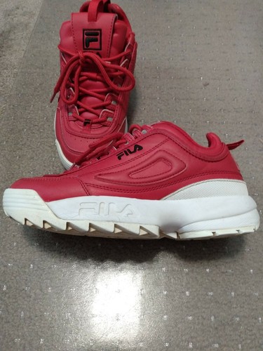 FILA DISRUPTOR II PREMIUM RED WHITE BLACK 3FM00649 602 KIDS US SIZE 6 - Picture 3 of 9