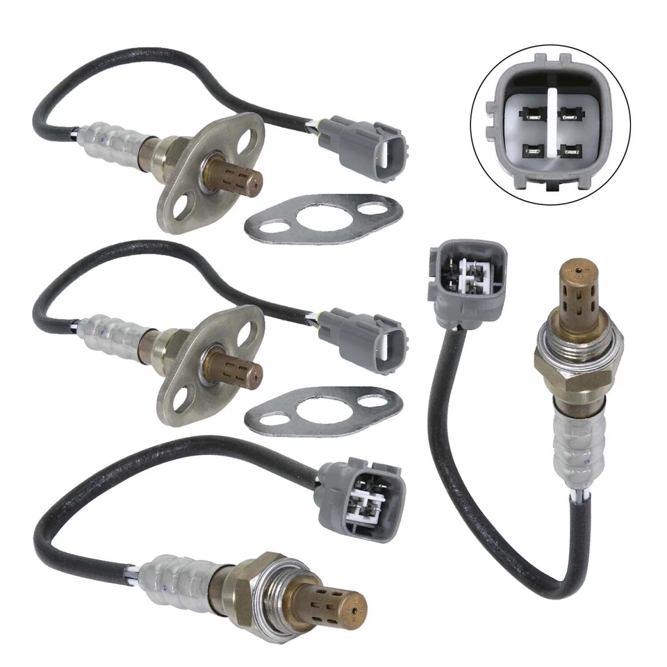 Sensor de oxígeno O2 aguas arriba+aguas abajo 4 piezas para Lexus LX470 Toyota Land Cruiser Tundra Foto 2 de 4