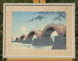 Tokuriki Tomikichiro Signed Woodblock Suwa Kintaikyo Bridge Bilder Bingold Ebay