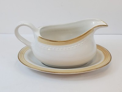 Gravy Boat With Attached Tray Johann Haviland Crowning Fashion Stone Ware Japan