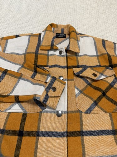 HFX women’s gold plaid shacket, size XS. | eBay