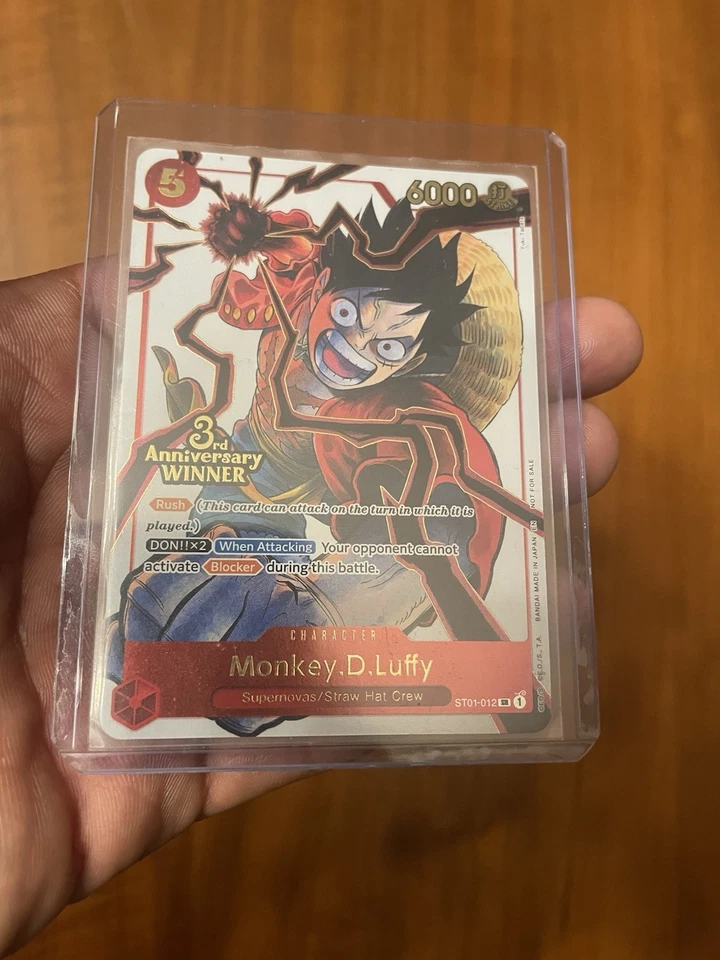 Monkey.D.Luffy - ST01-012 (3rd Anniversary Winner) ST01-012 One Piece foil promo - Image 3 of 4
