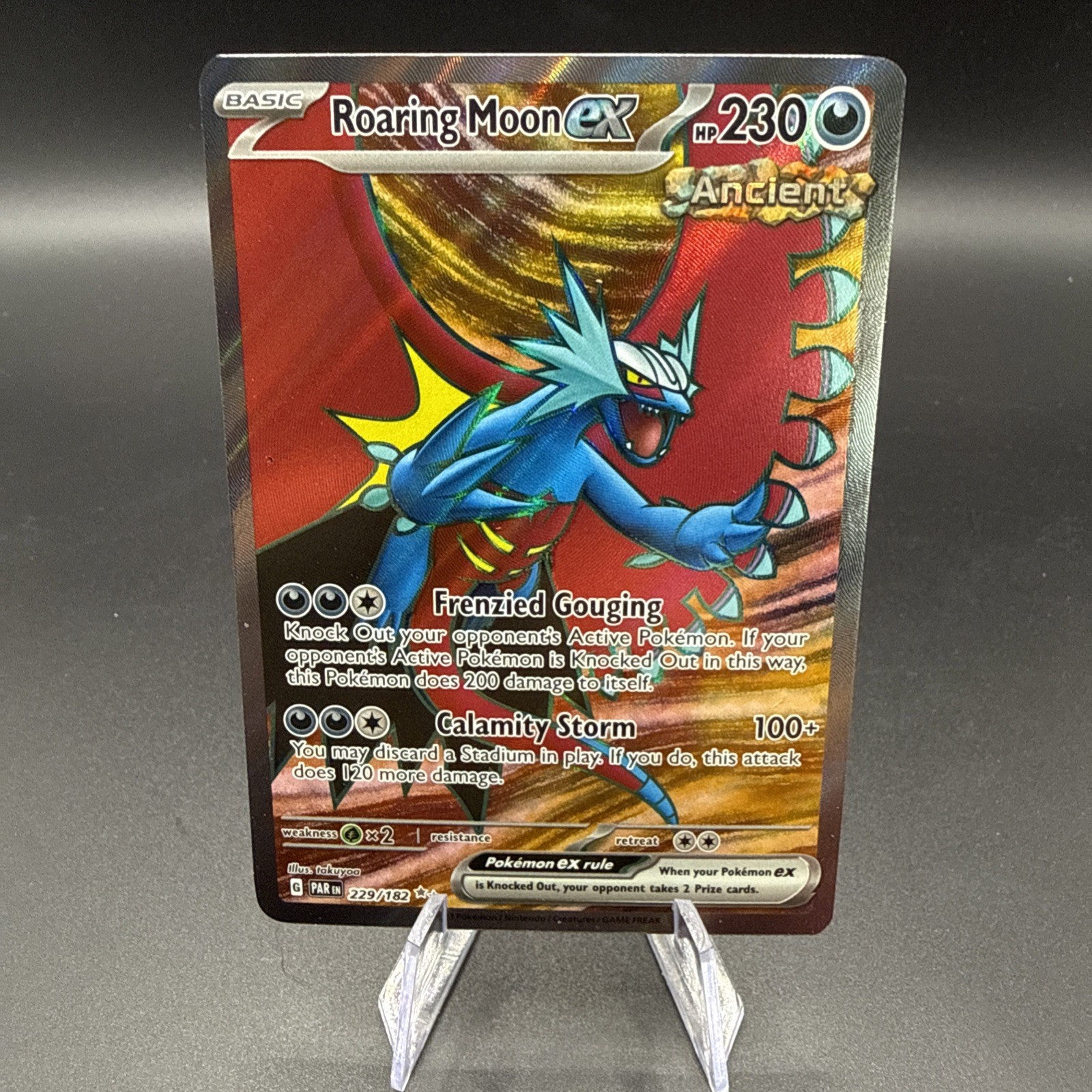 Roaring Moon EX - Pokemon - Paradox Rift - holo 229/182 SV04