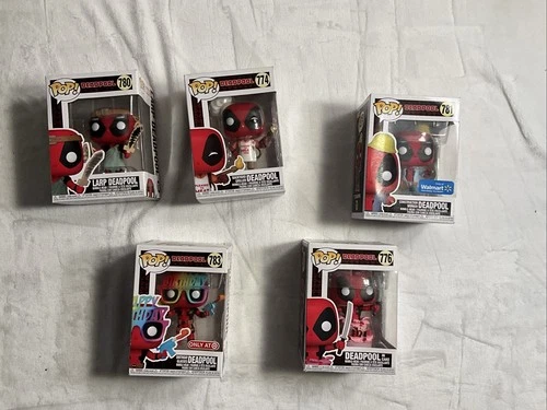 Funko Pops Deadpool Lot Of 5