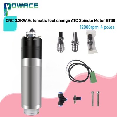 3.2KW ATC BT30 Automatic Tool Change Water Cooled Spindle Motor VFD Kit 220V380V