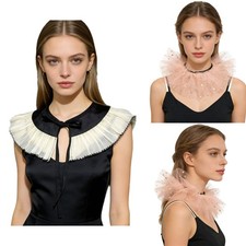 1Pc False Collar Medieval Vintage Detachable Ruffle Neck Collar Dress Up Party