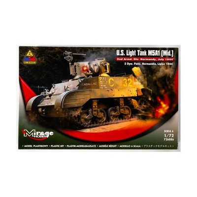 Mirage Hobby Model Kits 1:72 U.S. Light Tank M5A1 (1/72) EX/NM
