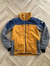 Quiksilver Mission Plus Technical Snow Jacket Mustard/Navy Men?s Medium VGC