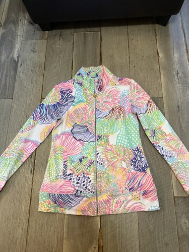 Boutique Lilly Pulitzer zip front multi colored jacket size S - Picture 2 of 9