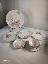 Mitterteich China DOGWOOD 7 pc setting Vintage Floral Elegance Bavaria Germany
