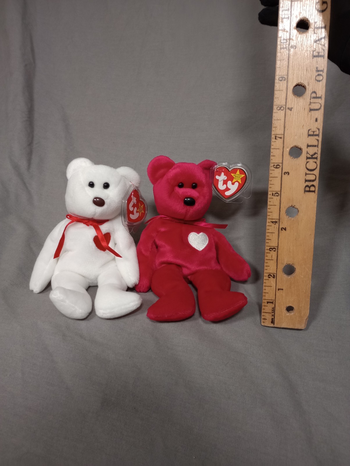Beanie Babies Valentino 1993 Valentina 1999 With Swing Tags in Plastic Cases thumbnail 2