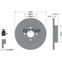 2X Textar 92236703 Bremsscheibe FüR Fiat Lancia Alfa Romeo Punto Bravo Brava Y