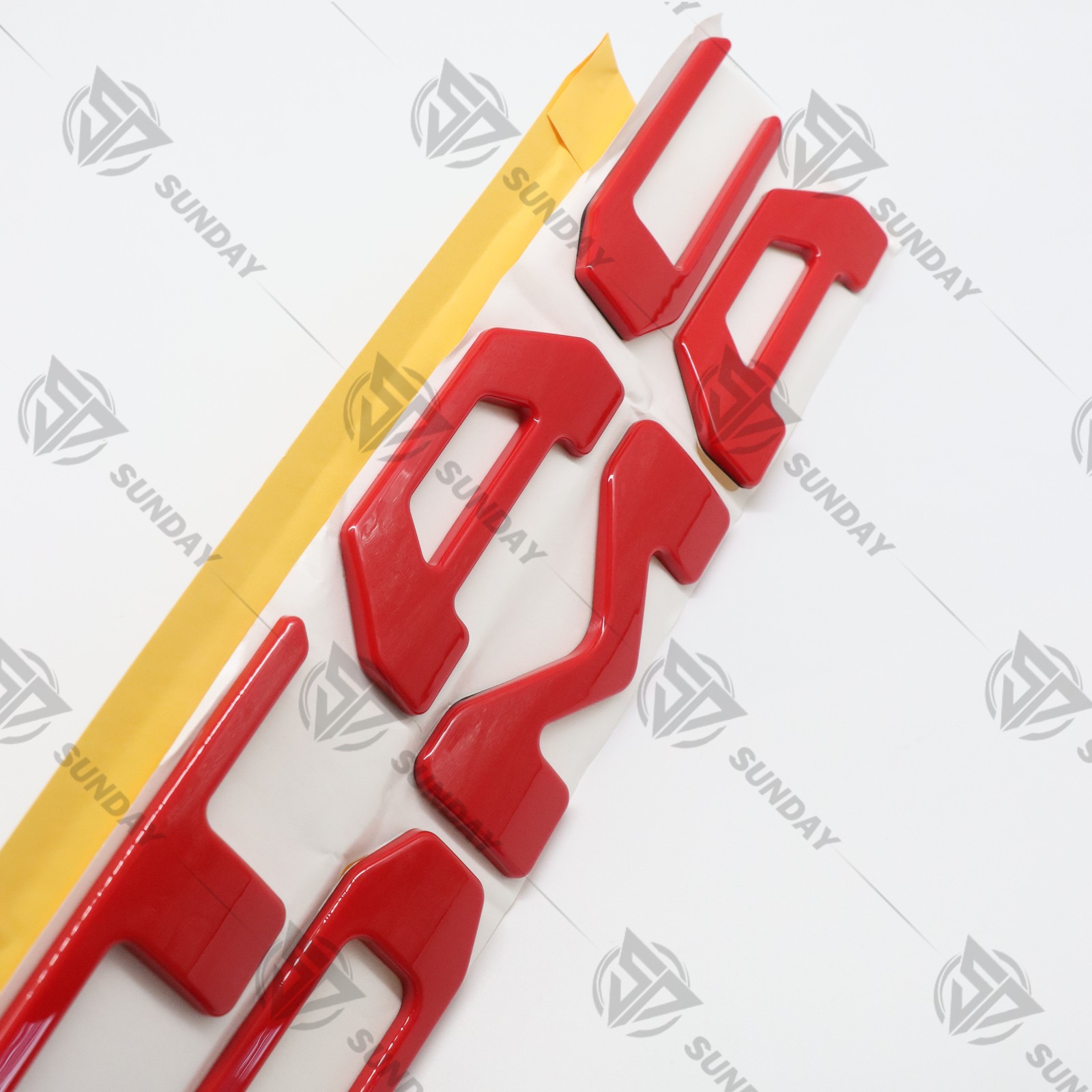 For 2024-25 Tacoma Tailgate Insert Emblem Letters Rear Trunk 3D Raised Gloss Red