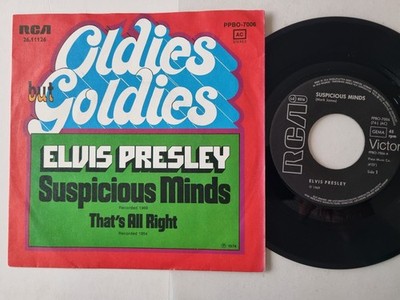 Elvis Presley - Suspicious Minds/ That's All Right 7'' Vinyl Germany