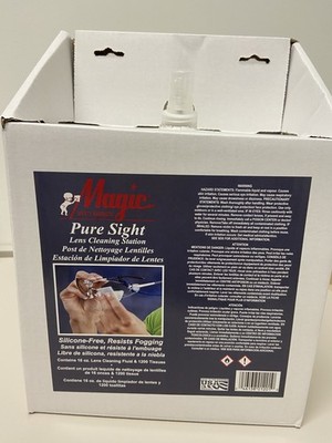 Magic Pure Sight Lens Cleaning Station 16oz Fluid & 1200 Tissues Silicone-Free