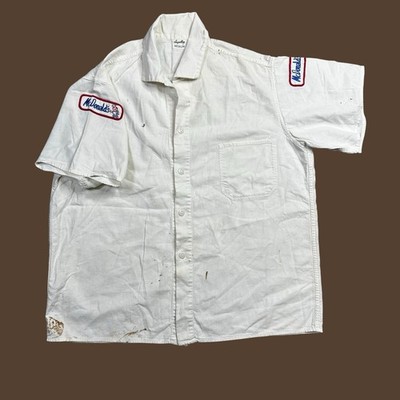Vintage McDonald's SPEEDEE Employee Work Uniform White Button Down
