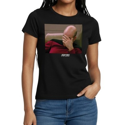 Star Trek The Next Generation Picard Facepalm Meme Frauen T-Shirt