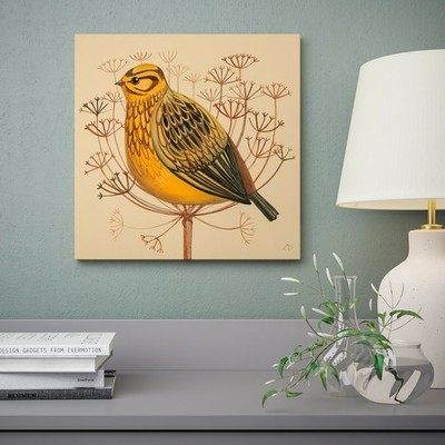 Ikea PJATTERYD Print Canvas Golden Bird 15 3/4