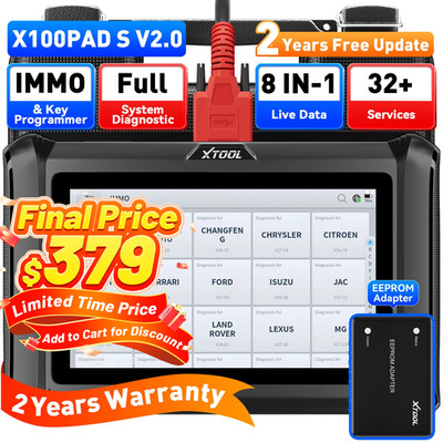 XTOOL X100 PADS V2.0 Auto Key IMMO Programmer Full System Diagnostic Tool FCA
