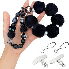 Beaded Phone Charm and Headphone Case Kit, Cell Phone Chain and Coin Purse, Cute