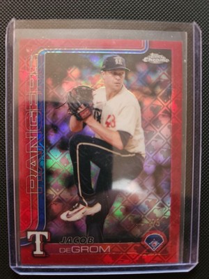 2025 Topps Chrome Logofractor Edition Jacob deGrom Red Refractor /5