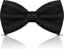 Men'S Bow Ties Solid Color Pre-Tied Bow Tie Satin Formal Tuxedo Bowtie Adjustabl