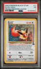 2000 POKEMON PROMO BLACK STAR POKEMON LEAGUE #11 EEVEE-HOLO PSA 1