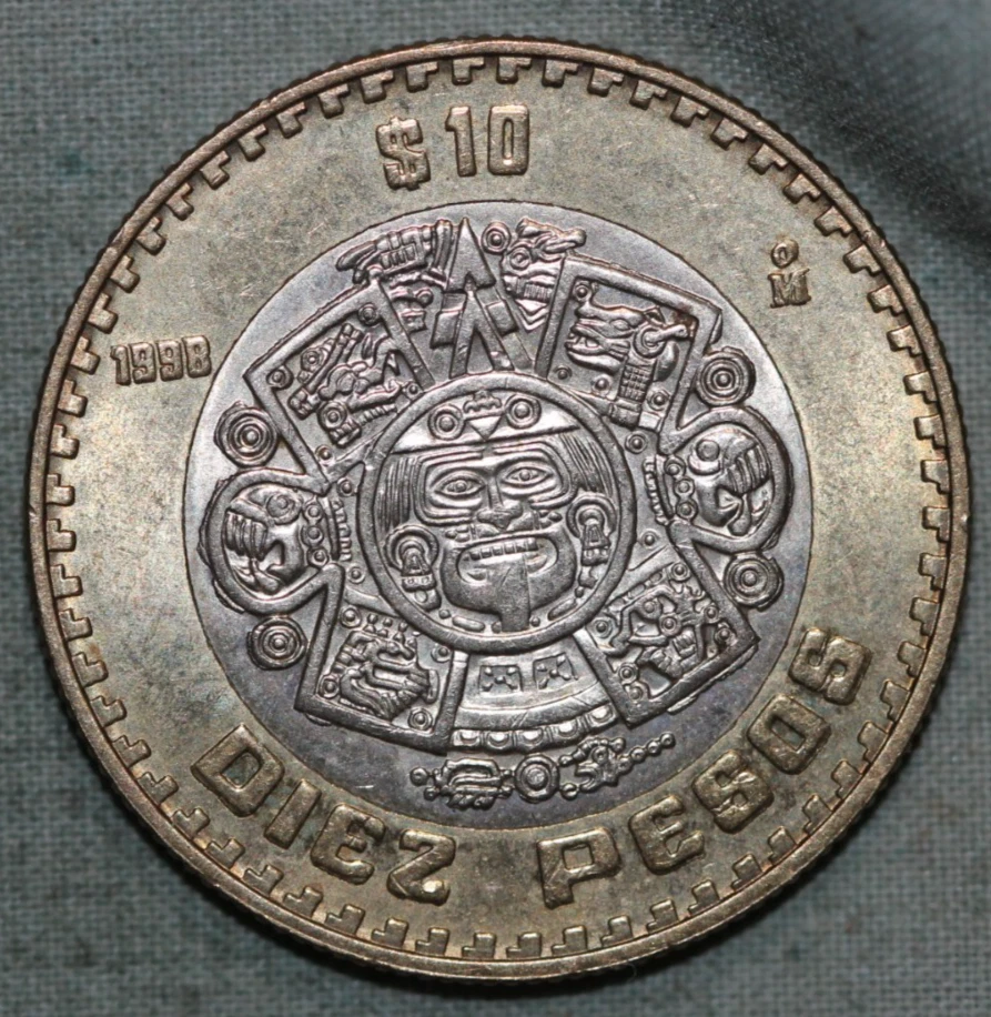 10 比索双金属1998 墨西哥硬币(1905-现在) | eBay
