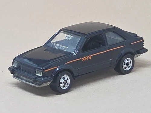 Hot Wheels Ford Escort XR3 Vintage Black Malaysia 1982 *NICE COND!* —FAST SHIP!