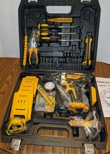 21V Cordless Drill Tool Kit – 95PCS Electric Power Drill Set with 2 Batteries &