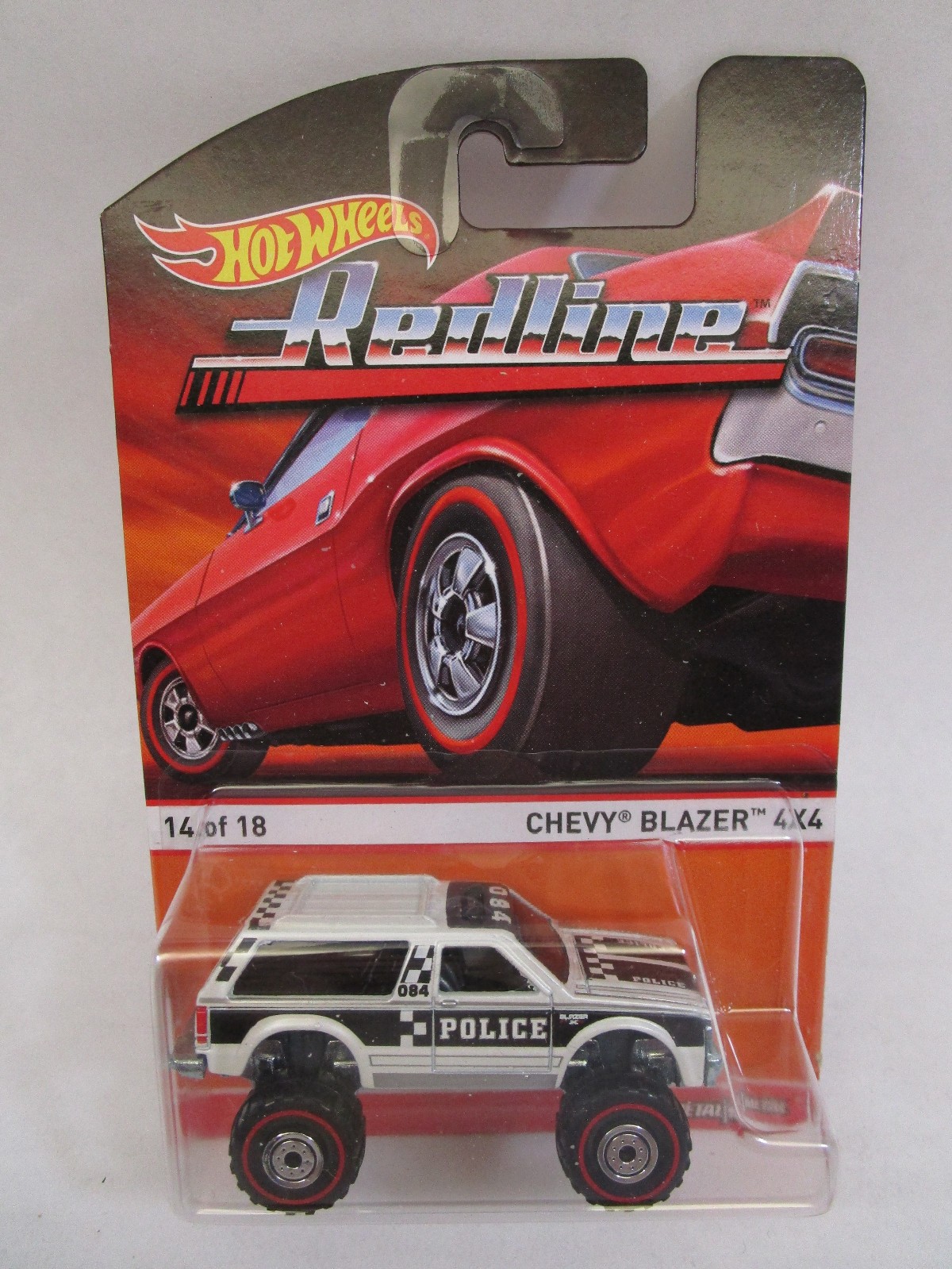 2016 Hot Wheels Heritage Redline - Chevy Blazer 4x4 - White - Police