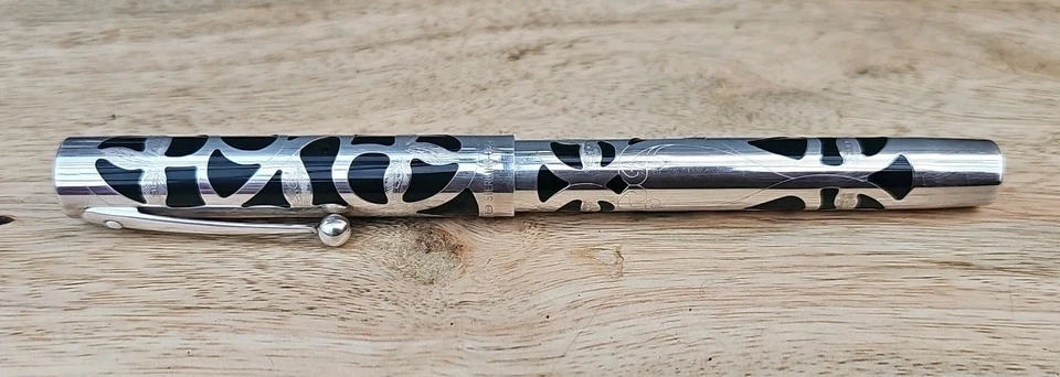 SHEAFFER 925 SILVER NOSTALGIA 800 FOUNTAIN PEN 18K TWO TONE SCROLLED NIB - BOXED - Image 2 of 4