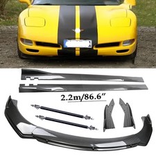 For Corvette C5 C6 Carbon Fiber Look Front Bumper Lip Spoiler Side Skirt Body For Corvette C5 C6 Carbon Fiber Look Front Bumper Lip Spoiler Side Skirt Body