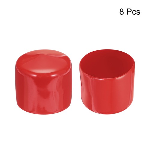 8 Stück 51 mm Rund Rot Vinyl Endkappe Schraube Gewinde Schutz Gummikappen - Bild 2 von 5