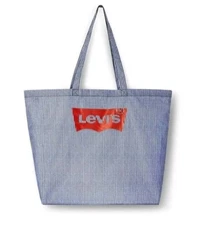 Striped Reusable Shopping Bag Navy/White Stripe Print - Levi's x Target
