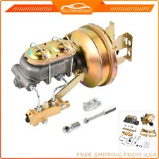 8 Zinc Power Brake Booster Conversion Kit Disc Drum For 1958-1964 Chevy Impala