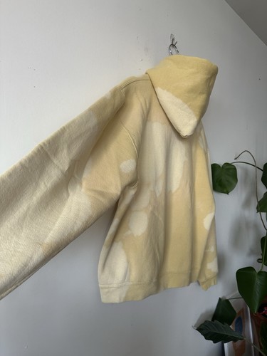 Russell Athletic 90s Y2K Hoodie Yellow Sweatshirt Vintage Street Wear Custom Dye - Picture 13 of 16