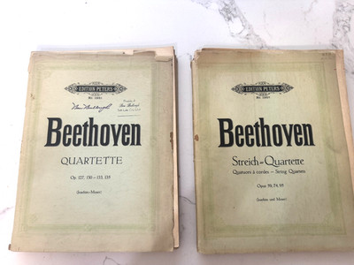 8 Antique Beethoven String Quartets Edition Peters Leipzig Complete Performance