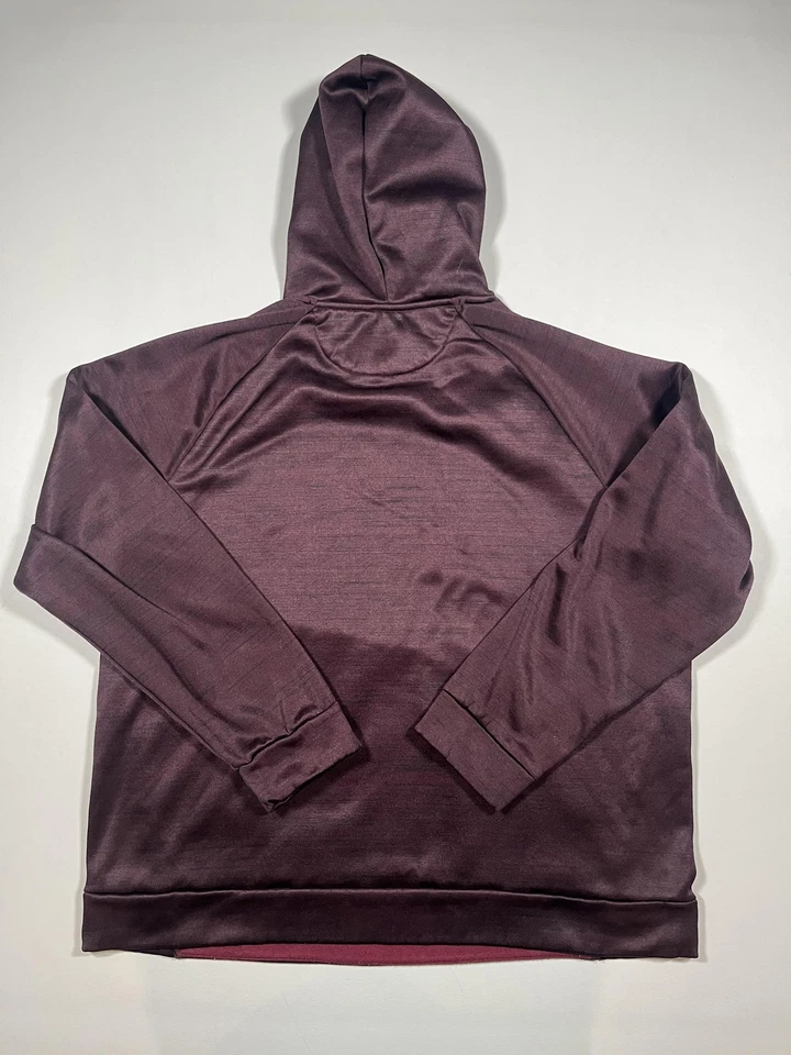 Sudadera con Capucha Tek Gear Para Hombres XL Borgoña Granate WarmTEK Forrada de Vellón Pullover Sudadera Foto 2 de 4