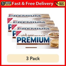  3 Pack Premium Saltine Crackers, with Whole Grain Wheat, Lunch Snacks, 1.06 Lb