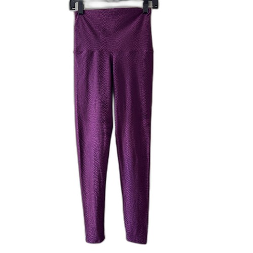 Emily Hsu Amethyst Jacquard Snake Design Workout Ankle Length Leggings Size L
