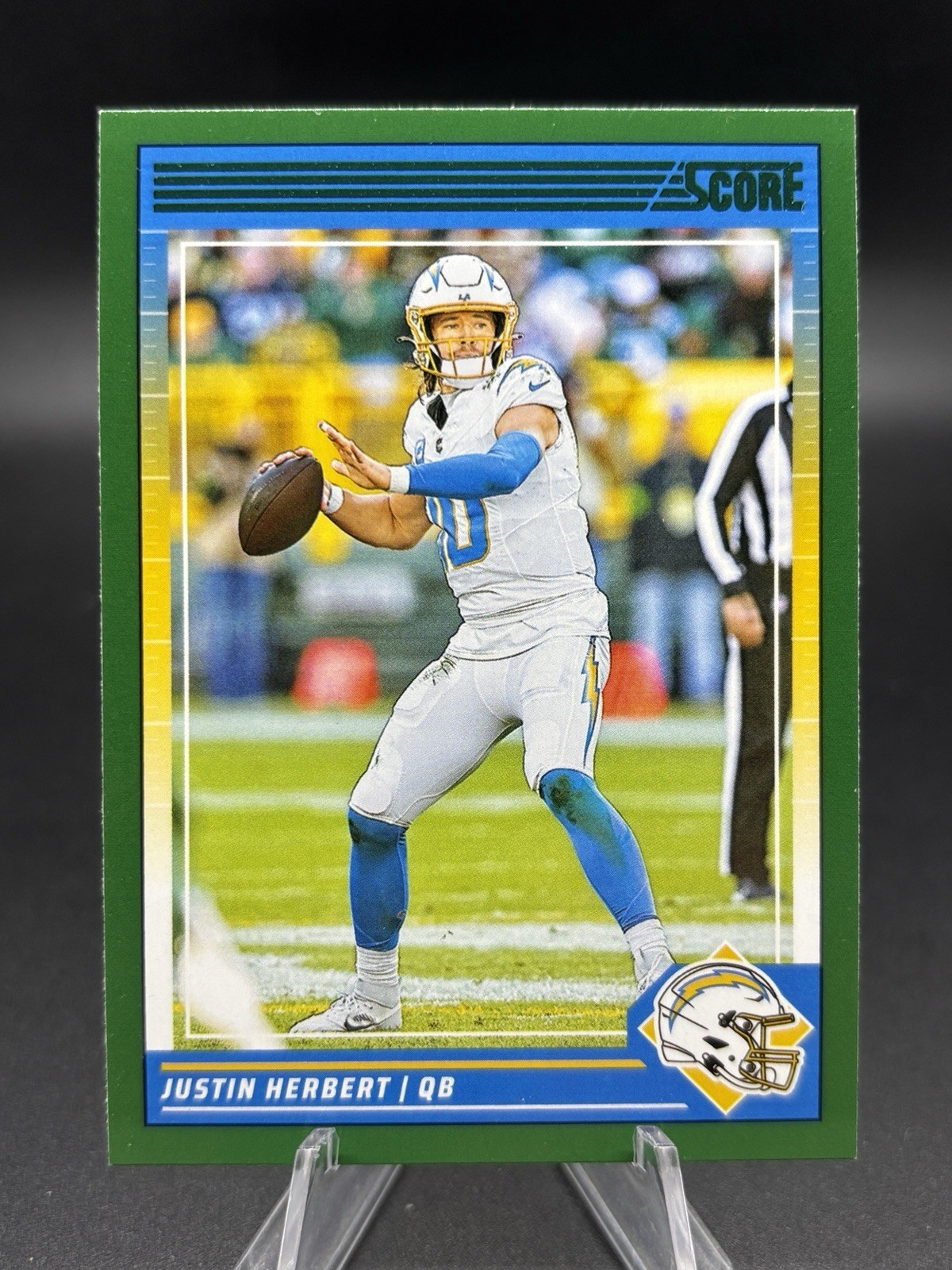 2024 Panini Score GREEN #163 Justin Herbert Los Angeles Chargers