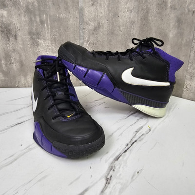 Nike Zoom Kobe 1 Blackout 2006 Black Purple Size 12 Retro OG Lakers Basketball
