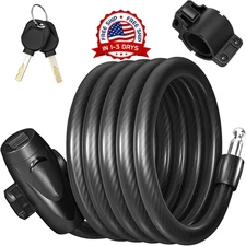 Candados de combinación para bicicleta, candado de cadena en espiral, núcleo aut