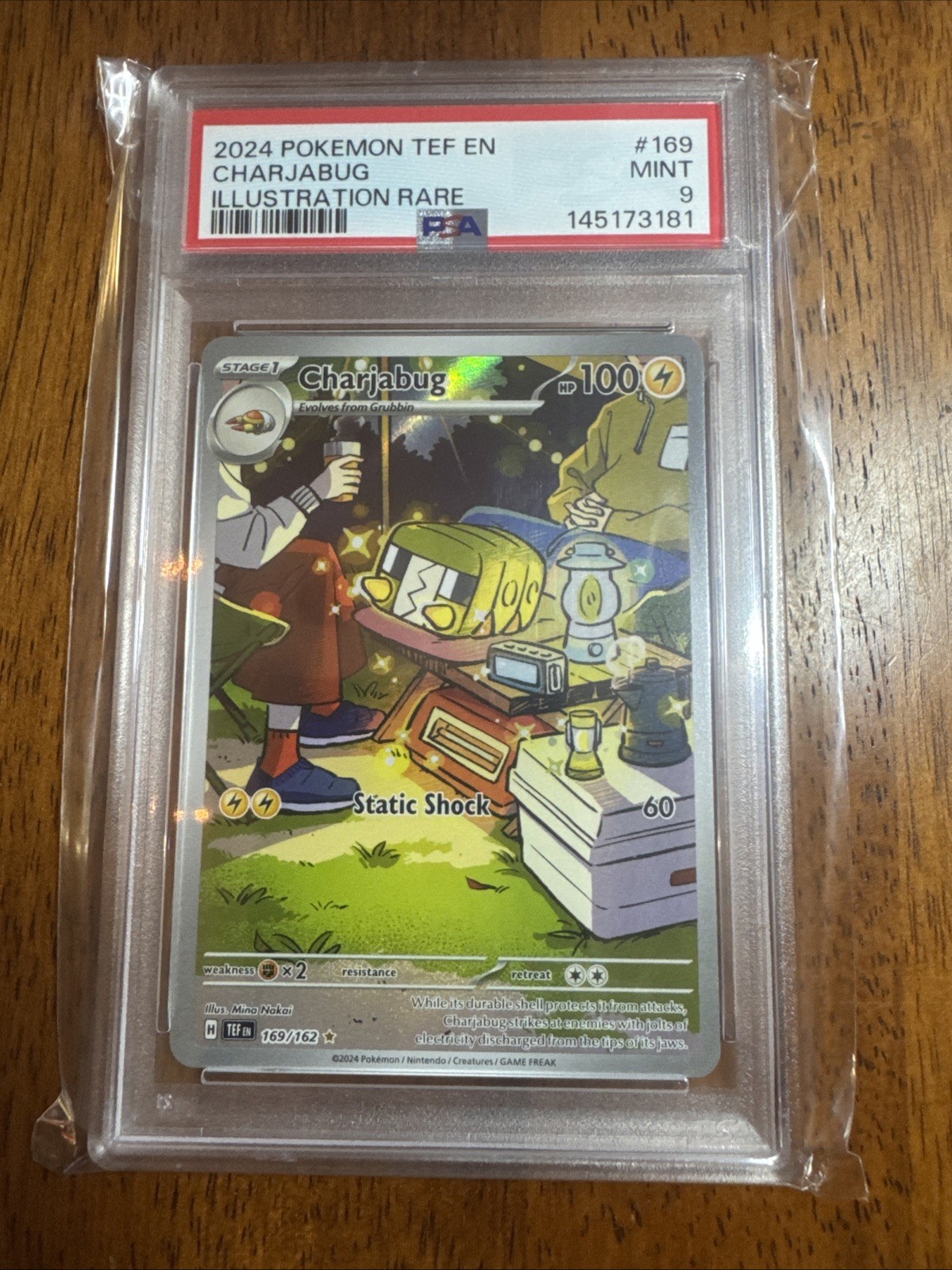 2024 POKEMON TEF EN-TEMPORAL FORCES ILLUSTRATION RARE #169 CHARJABUG PSA 9
