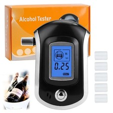 Digital LCD Police Breath Breathalyzer Test Alcohol Tester Analyzer Detecto LOT