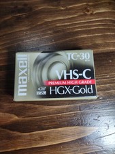 Maxell TC-30 VHS-C Premium High Grade HGX-Gold Video Cassette Tape