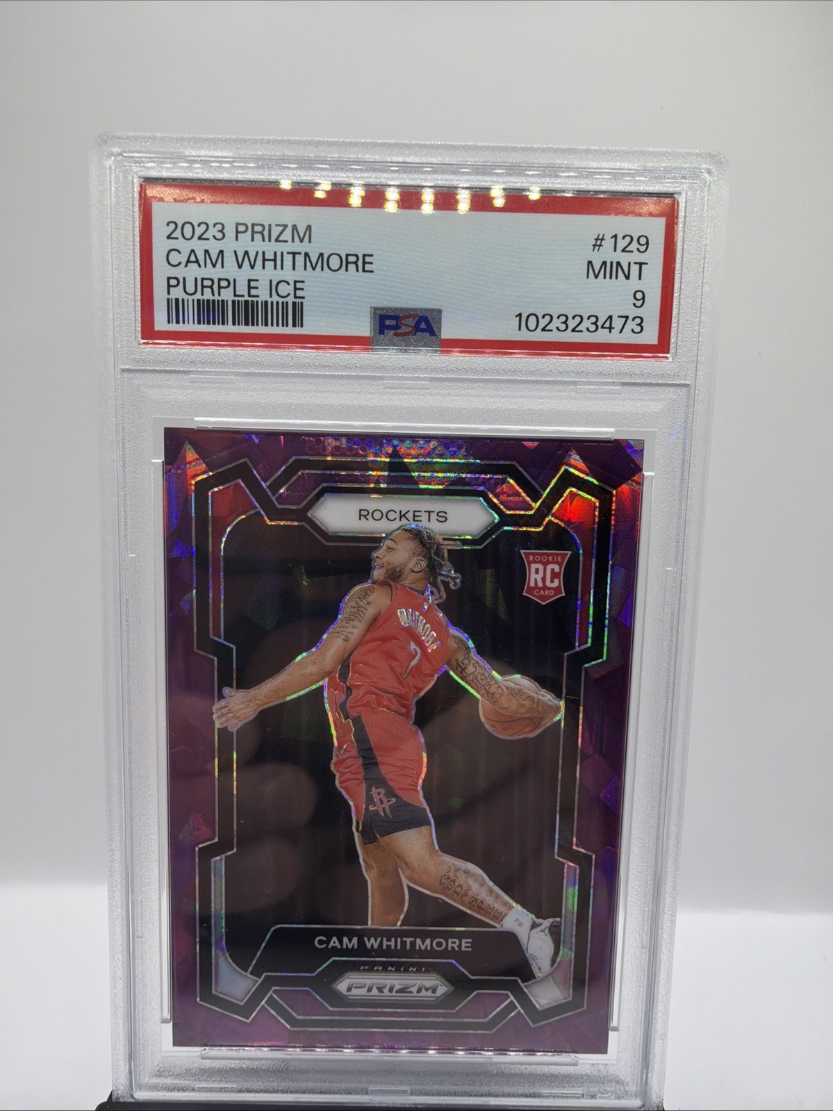 2023-24 Panini Prizm - Cam Whitmore #129 Purple Ice Prizm /149 (RC)